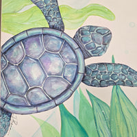 Hand Painted Sea Turtle Coffee Table