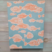 Assorted Fish Painted on Canvas