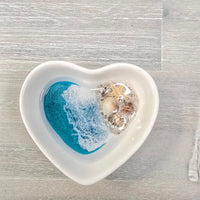 Assorted Resin Poured Heart Ring Dishes