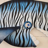 Extra Large Wood Shark Sunshine & Sweet Peas Costal Decor