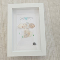 Dog Seashell, Sea Glass, & Pebble Art