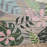 Botanical on Wood Plank