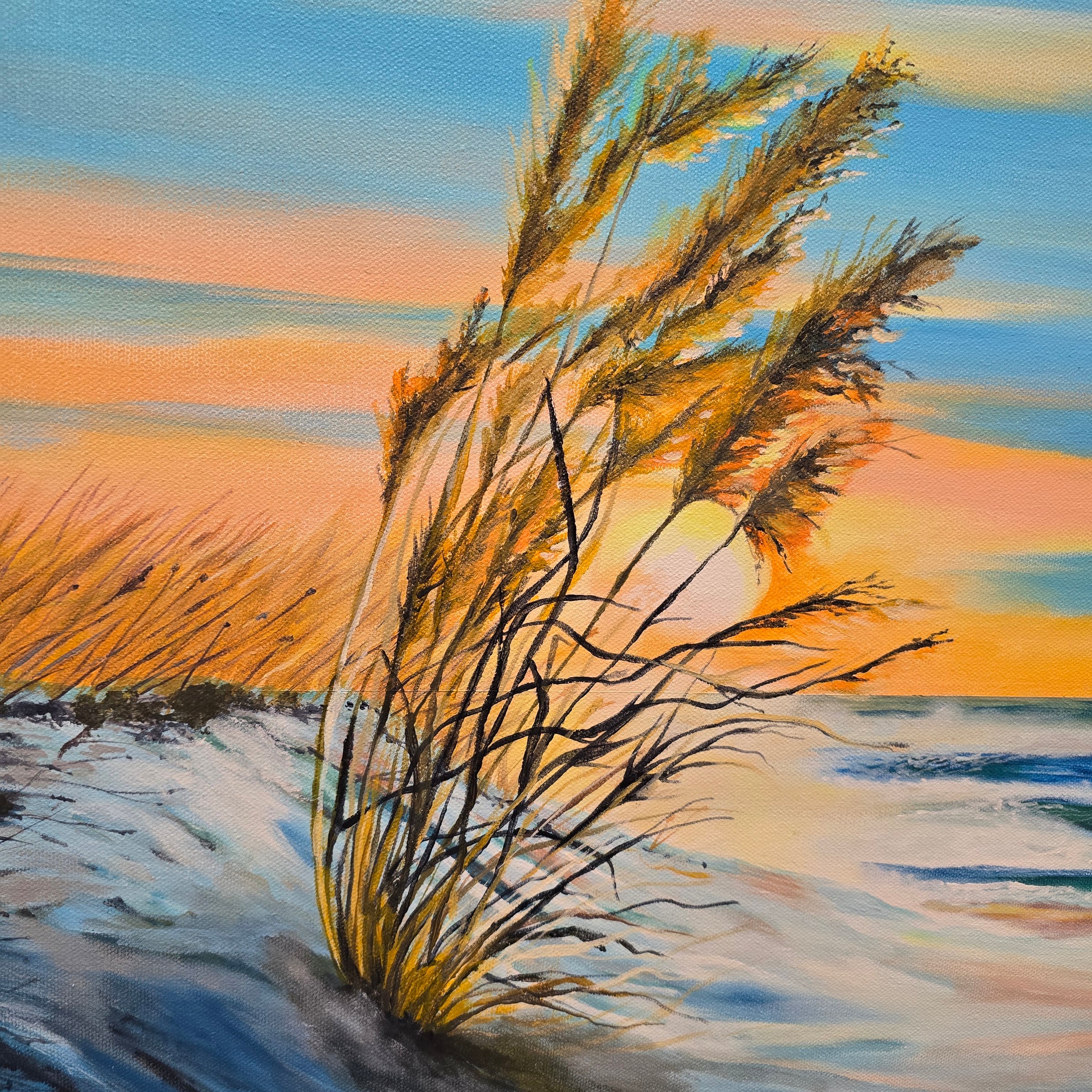 Sunset on the Dunes Inspired Beach Painting
