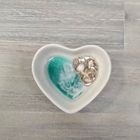 Assorted Resin Poured Heart Ring Dishes