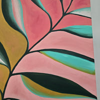 Palm fronds painted on Canvas