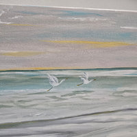 Coastal Birds Hand Painted on Canvas
