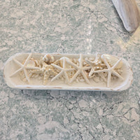 Medium Hand carved dough bowl centerpiece with shells.