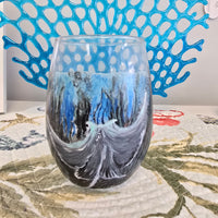 Hand Painted Stemless Wine Glasses