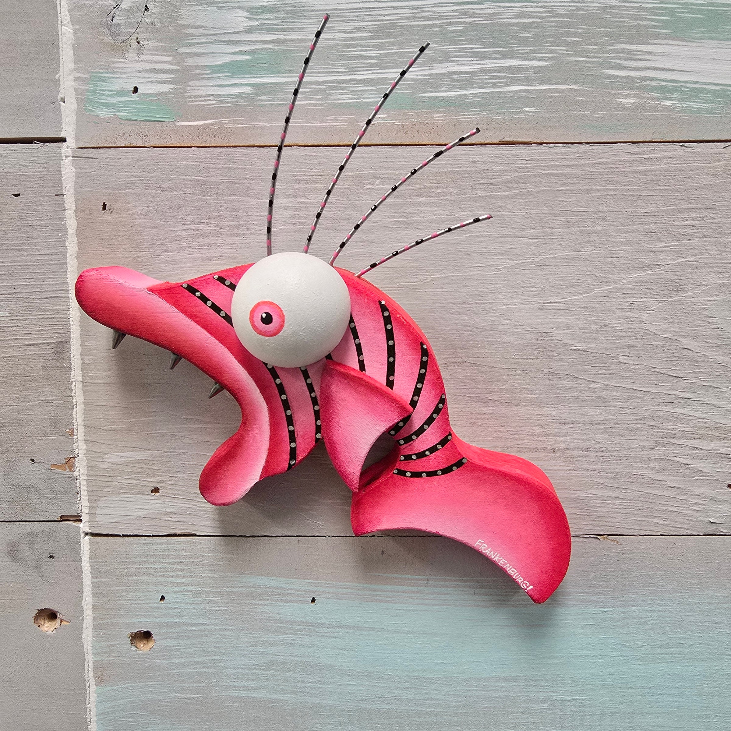"Pinky Petunia" Wooden Funky Fish