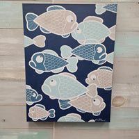 Assorted Fish Painted on Canvas