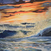 Summer sunset on the Ocean