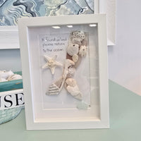 Assorted Whale Tail/ Mermaid Tail Sea Glass & Seashell Art