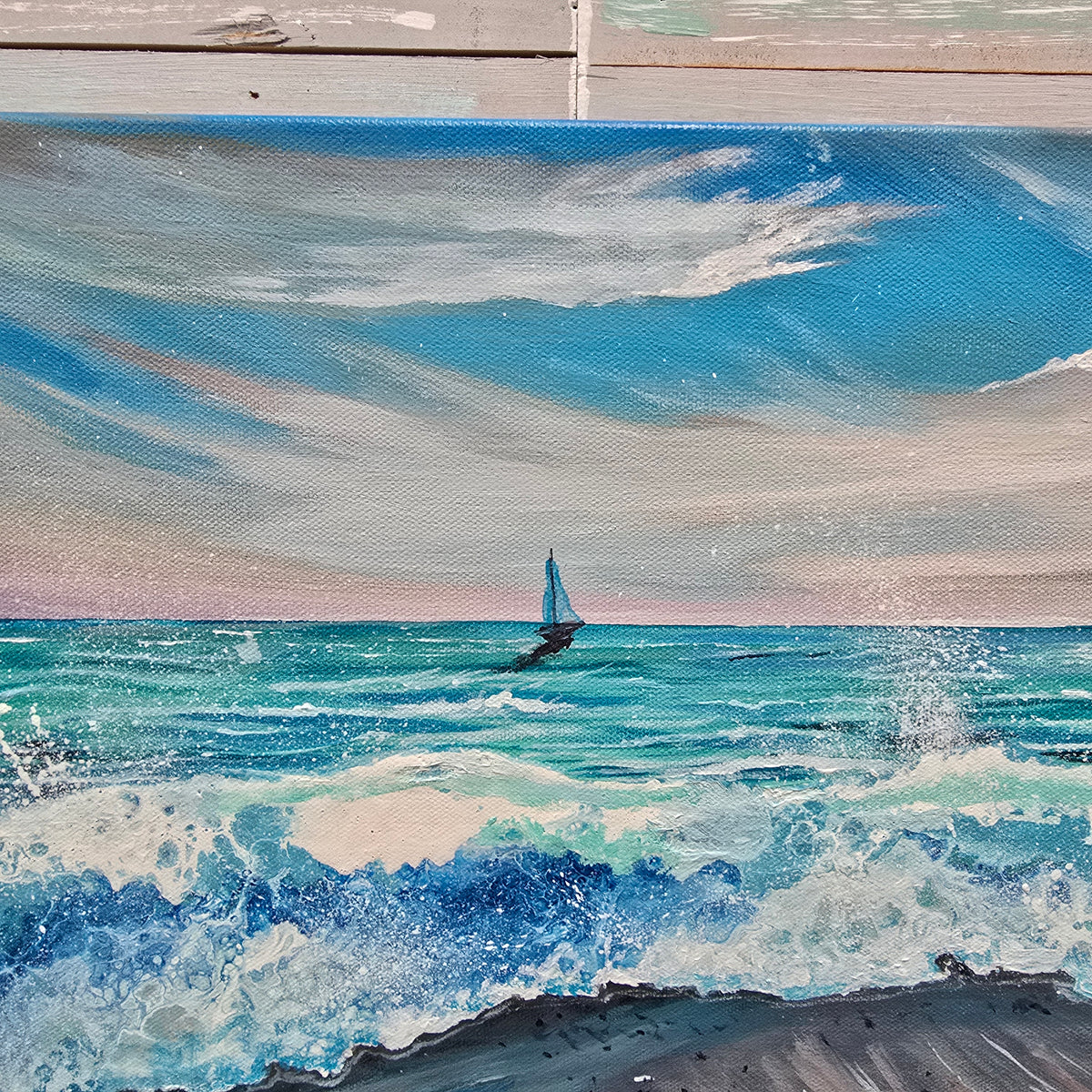 Ship at Sea Original Painting