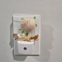 Acrylic Night Lights w/ Coastal Designs in Glass, Sand, Shells Resin