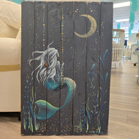 Assorted Mermaids on Anchors under the night sky