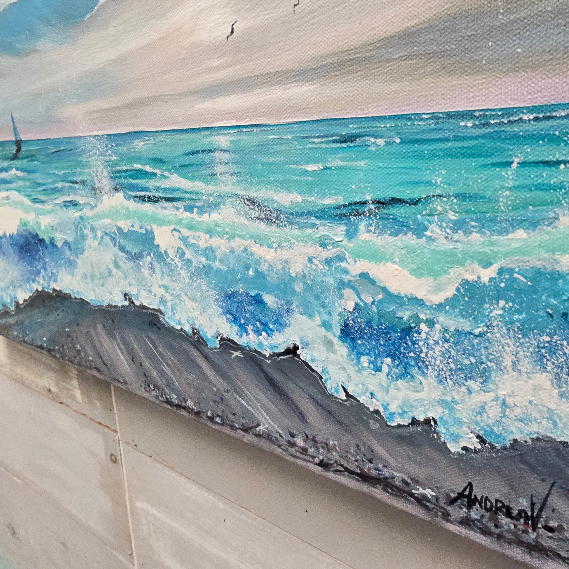 Ship at Sea Original Painting