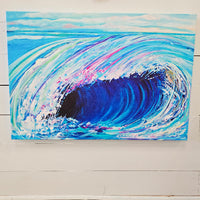 Mermaid in Waves on Canvas Sunshine & Sweet Peas Costal Decor
