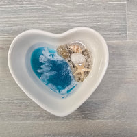 Assorted Resin Poured Heart Ring Dishes