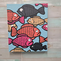 Assorted Fish Painted on Canvas