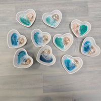 Assorted Resin Poured Heart Ring Dishes