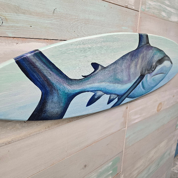 Hand Painted Shark Surfboard