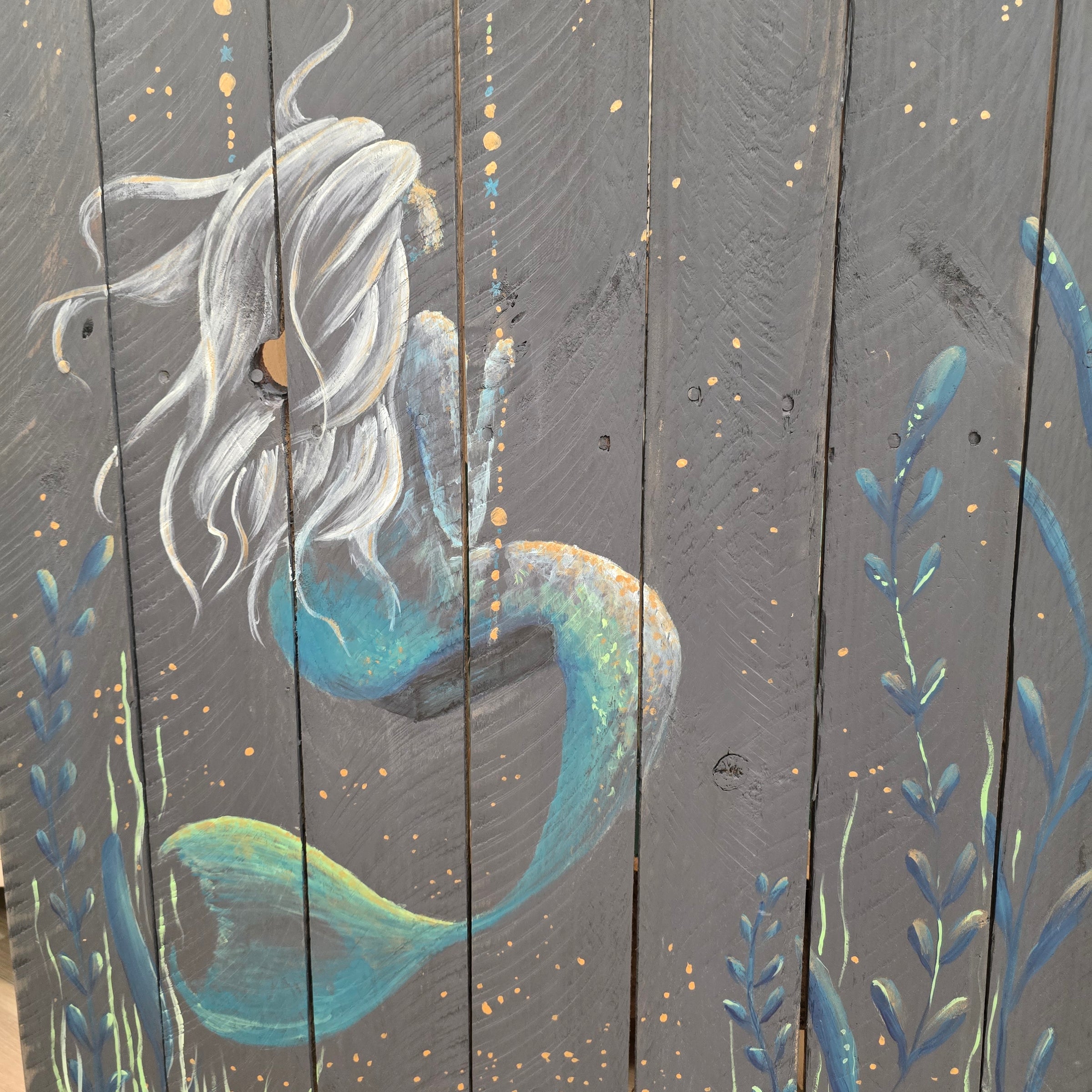 Assorted Mermaids on Anchors under the night sky