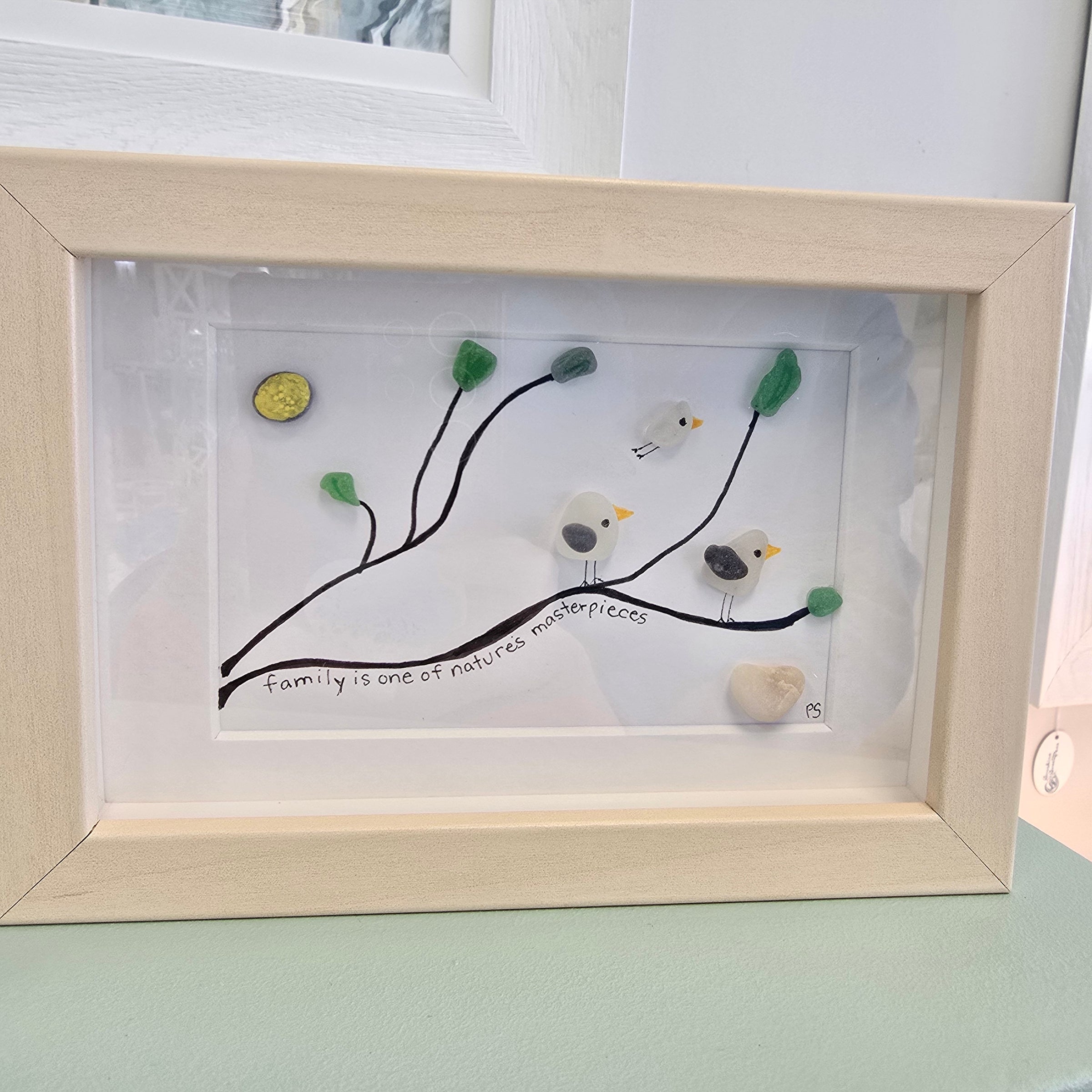 Assorted Inspiring Bird Pebble & Driftwood Art