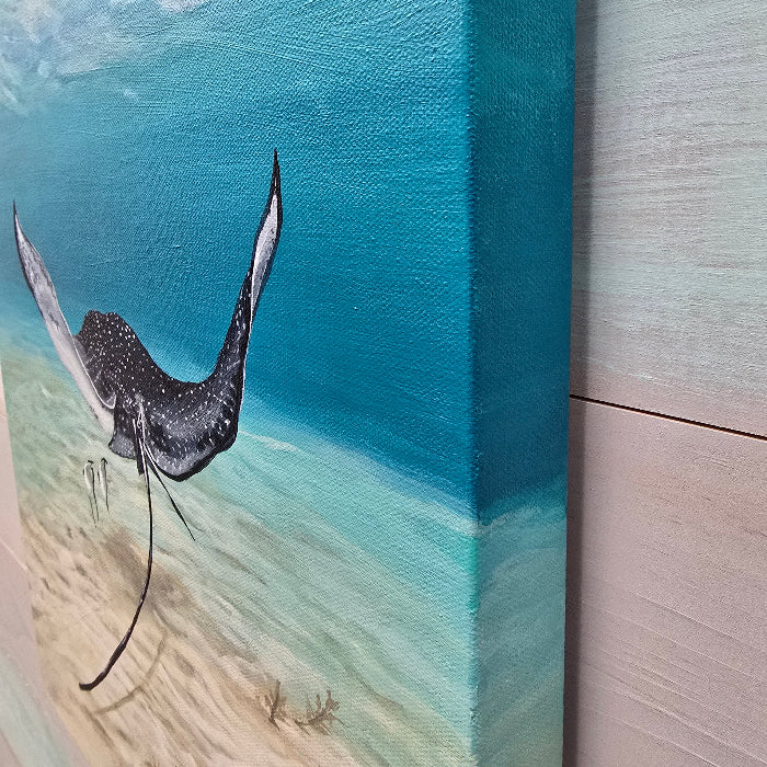 Spotted Eagle Ray on Canvas Sunshine & Sweet Peas Costal decor