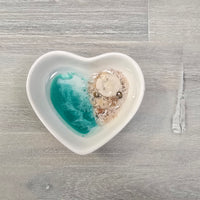 Assorted Resin Poured Heart Ring Dishes