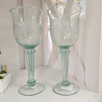 Palm Tree Stemmed Wine Glasses