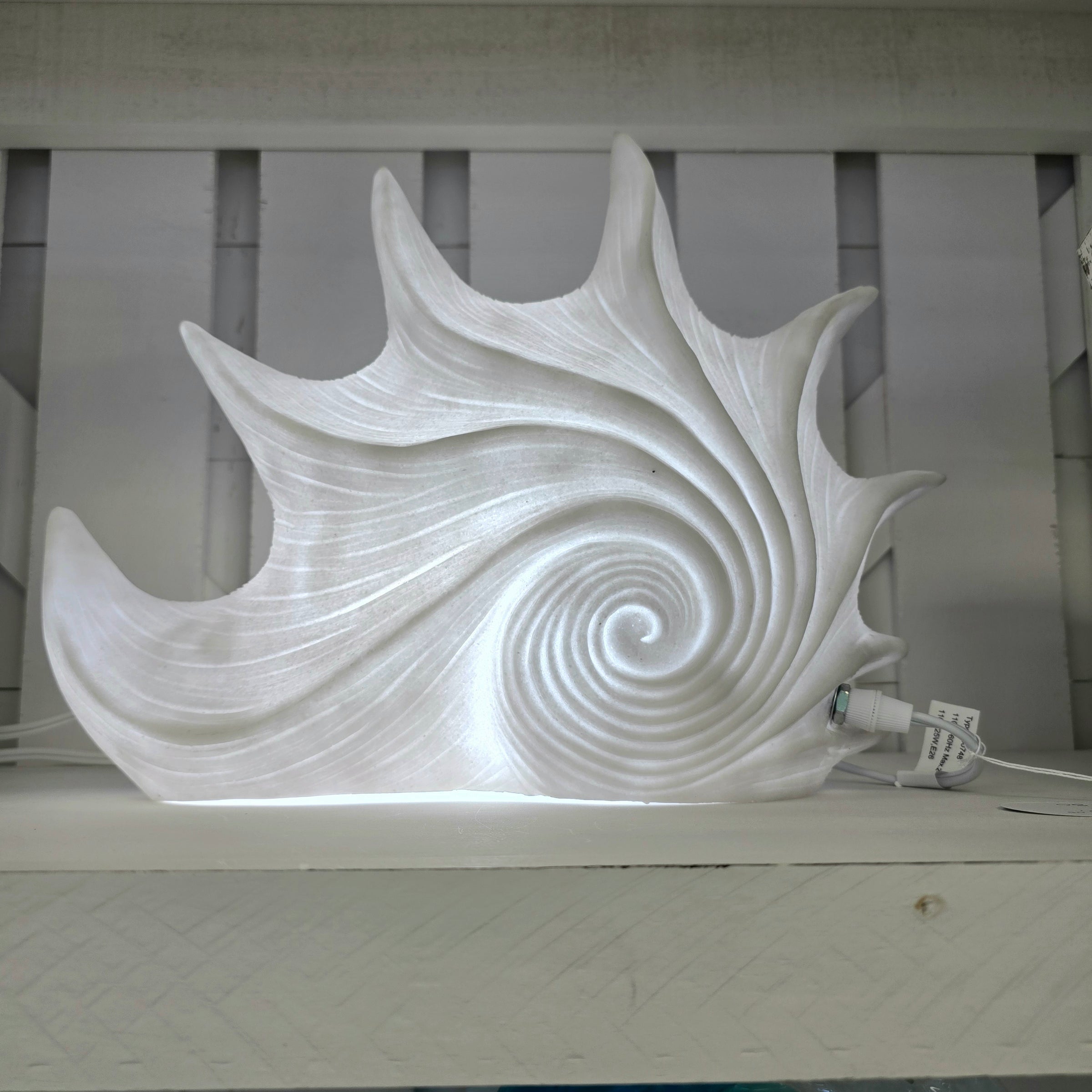 Waved Shell Lamp Sandstone
