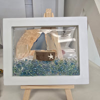 Assorted Mini Framed Resin Art w/ Wooden Easel