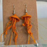 Micro Crochet Jellyfish Earrings