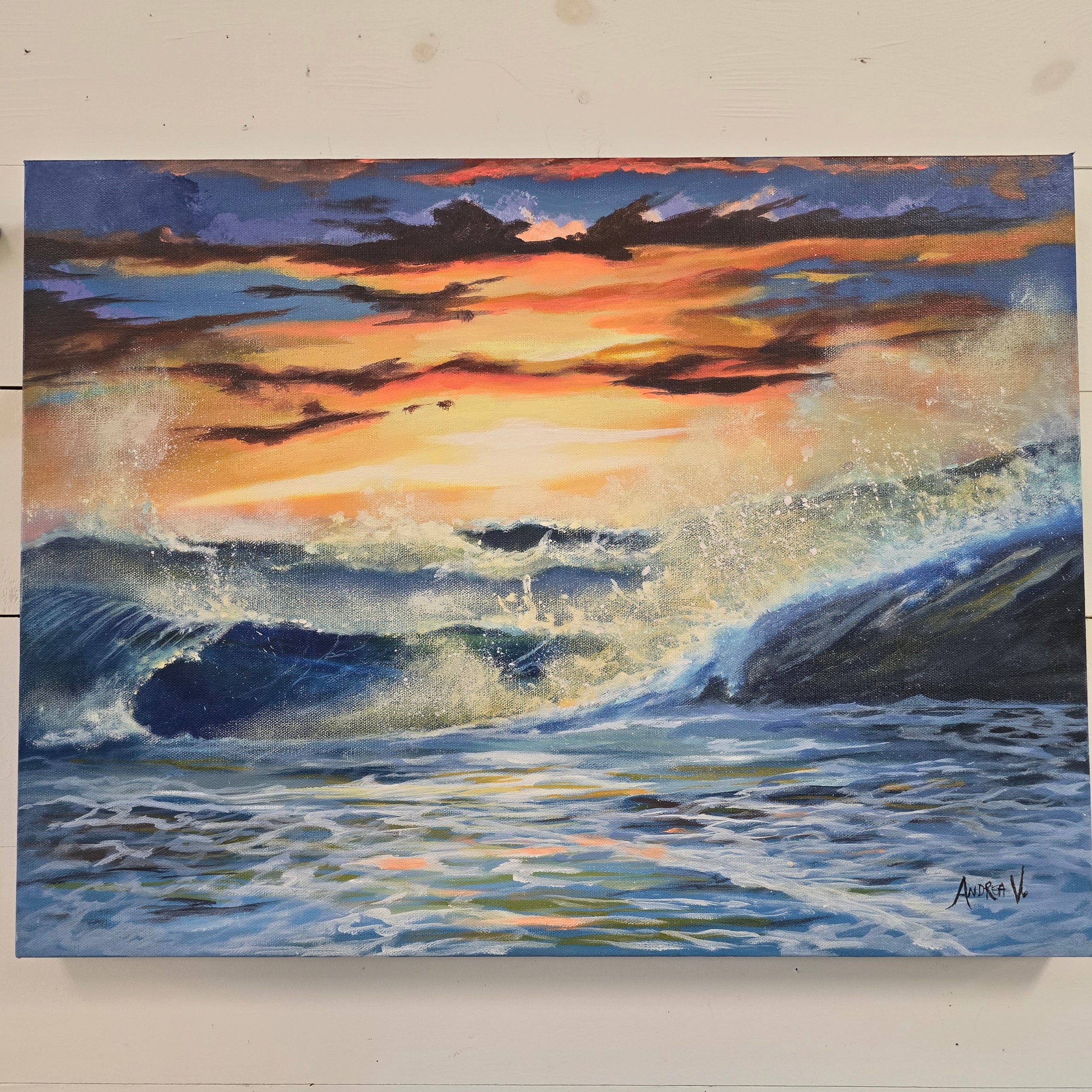 Summer sunset on the Ocean