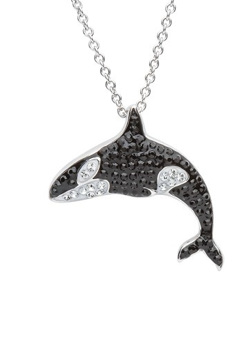 Crystal Orca Whale Necklace