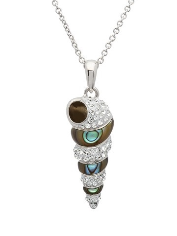 Crystal Abalone Shell Necklace