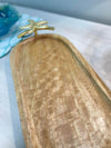 Wooden Tray w/Starfish Handles