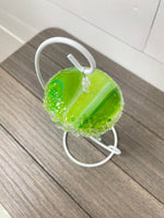 Small Lime Green Glass Jellyfish