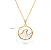 Gold Vermeil Mother of Pearl Wave Necklace