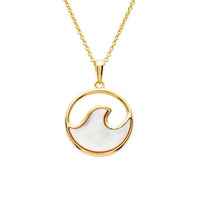 Gold Vermeil Mother of Pearl Wave Necklace
