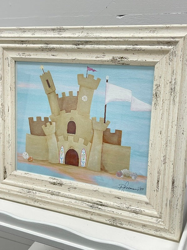 Framed Sand Castle Print - Sunshine & Sweet Pea's Coastal Decor