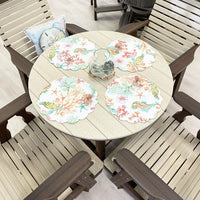 Birch on Brazilian Walnut Poly Outdoor Furniture Table & Chair Set - Sunshine & Sweet Pea's Coastal Decor