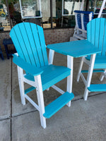 Aruba Blue White Poly Outdoor Furniture Pub Set