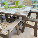 Coastal Gray on Birch Poly Outdoor Furniture Table & Chair Set