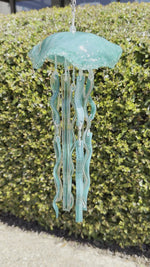 Medium Teal Glass Jellyfish