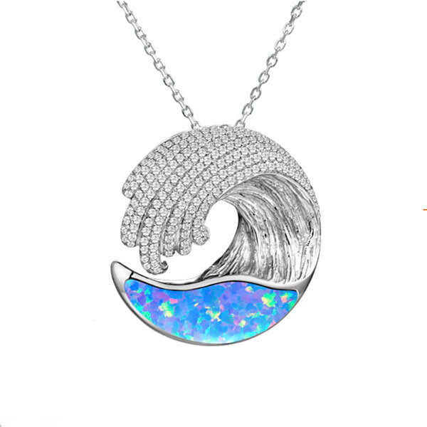 Opal Wave Pendant - Sunshine & Sweet Pea's Coastal Inspired Decor