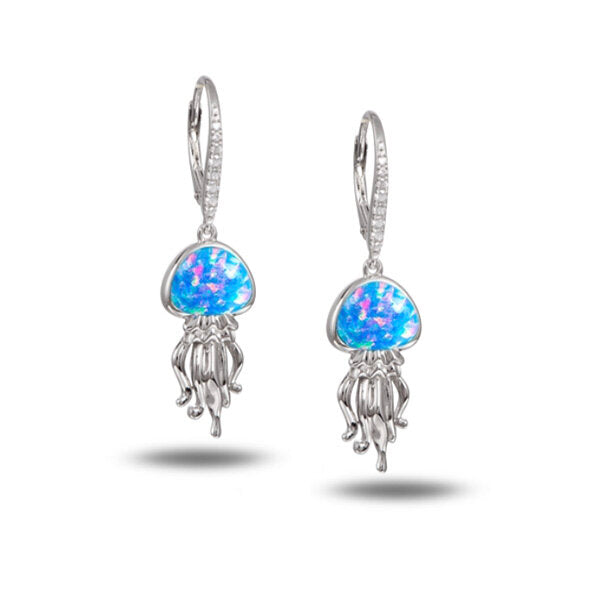 Opal Jellyfish Earrings - Sunshine & Sweet Pea's Coastal Decor