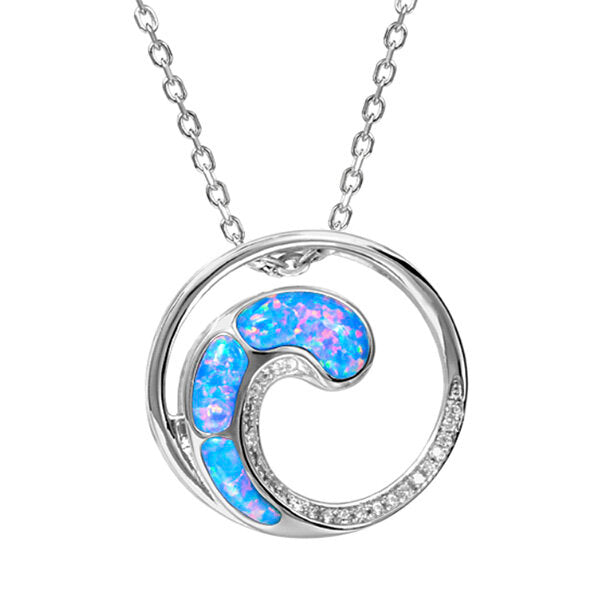 Opal Wave Necklace - Sunshine & Sweet Pea's Coastal Decor