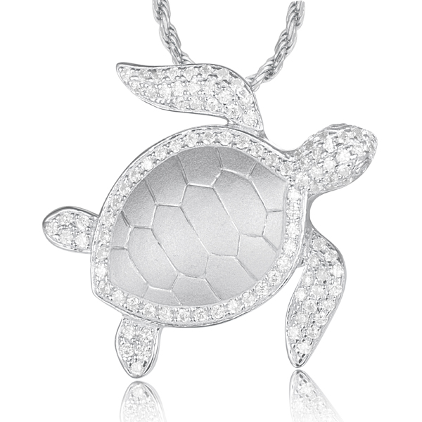 Sterling Silver Sea Turtle Necklace - Sunshine & Sweet Pea's Coastal Decor