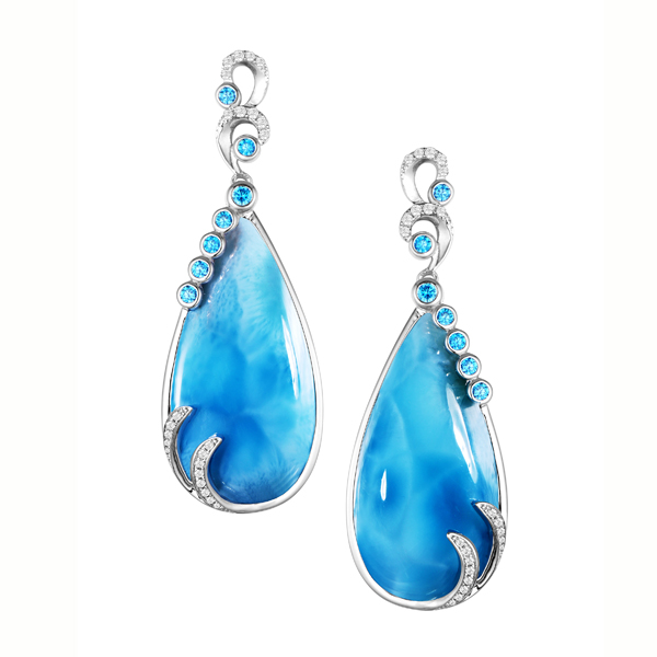 Alamea Larimar & Blue Topaz Tears of Joy Earrings - Sunshine & Sweet Pea's Coastal Decor